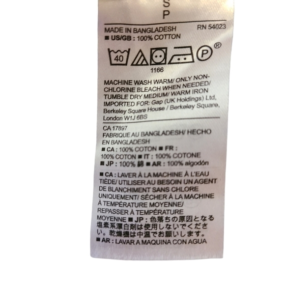 NEW Gap  slim fit gray blue red stripes long-sleeved Button-down cotton shirt - Picture 8 of 14